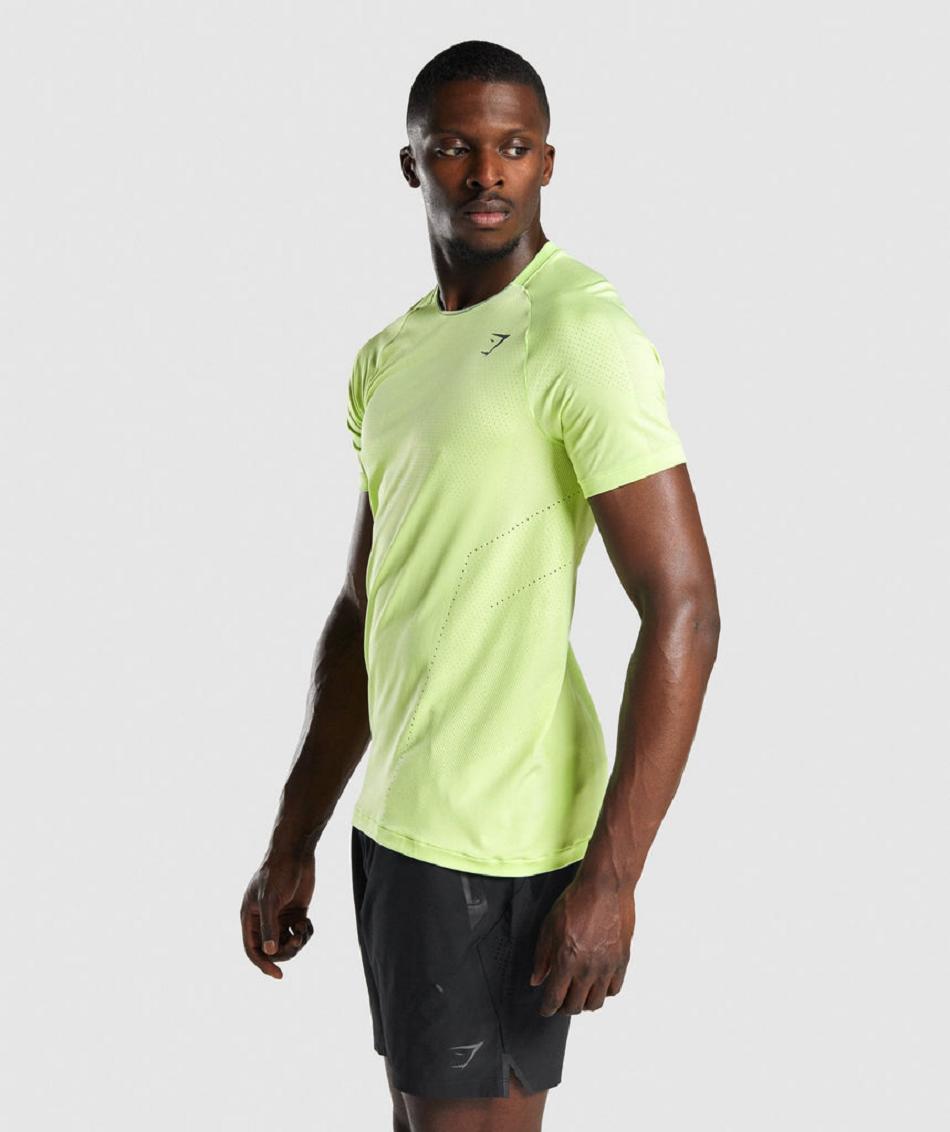 T Shirts Gymshark Apex Perform Hombre Verde | CO 3364BEX